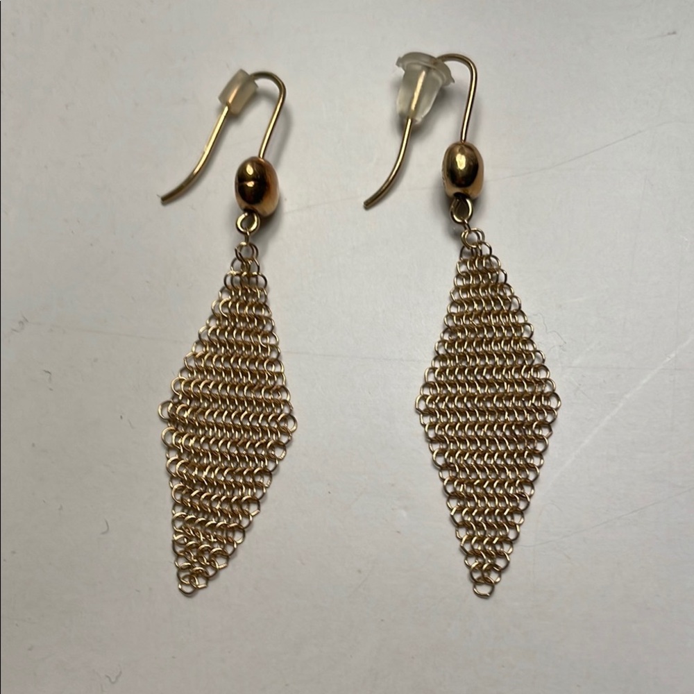 Tiffany & Co. Gold Mesh Earrings